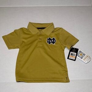 NEW! Under Armour Kids Notre Dame Fighting Irish Baby Polo Shirt 12m Gold Rush